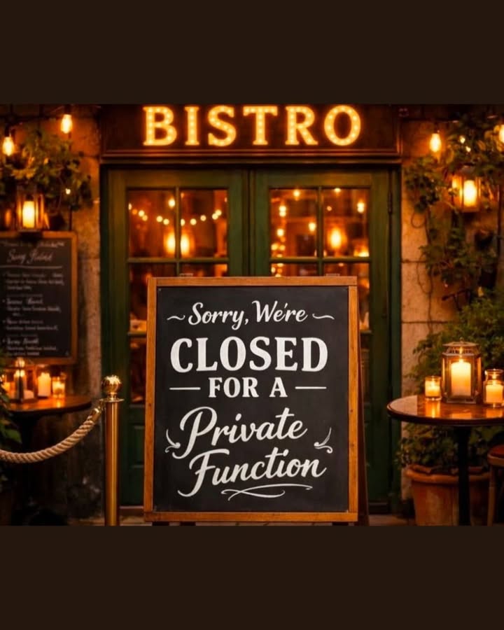 Featured image for “Bistro Closed Tonight for Private Function at Golf House Hotel”
