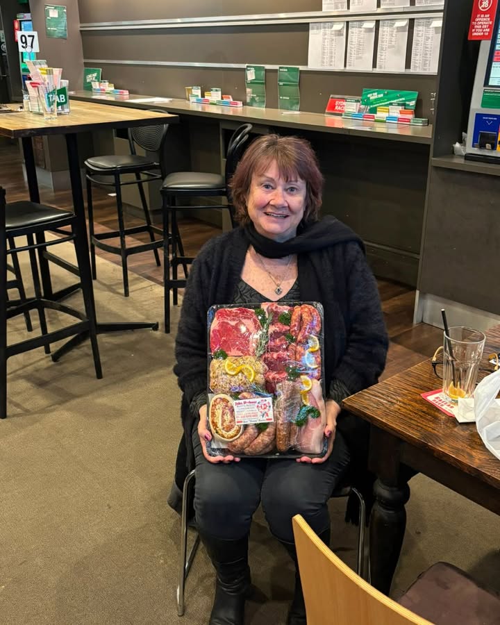 Featured image for “Meat Tray Winner Cheryl at Golf House Hotel”